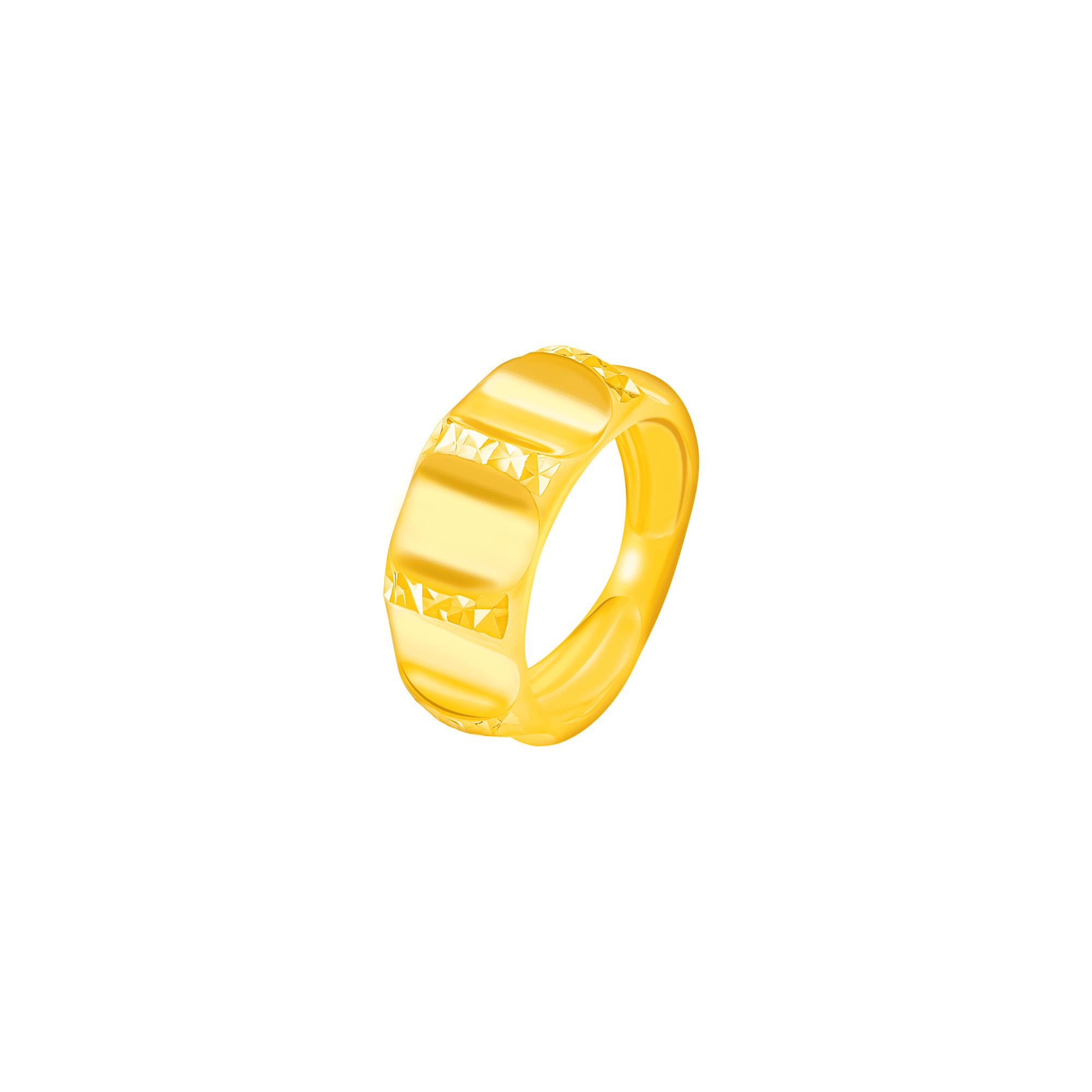 Geometric Waves Ring in 916 Gold