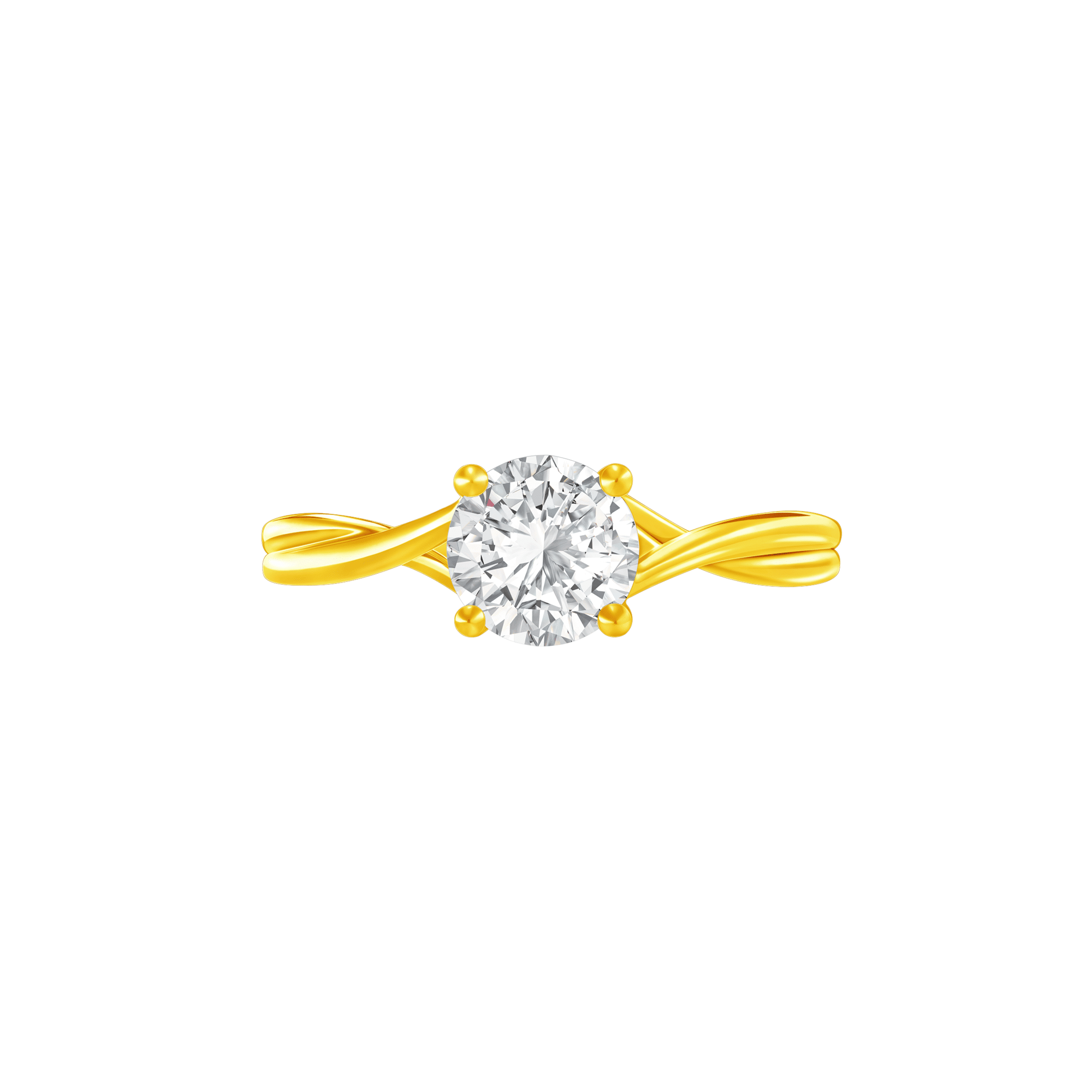 True Carat 18K Yellow Gold Solitaire Diamond Ring Maxi Cash