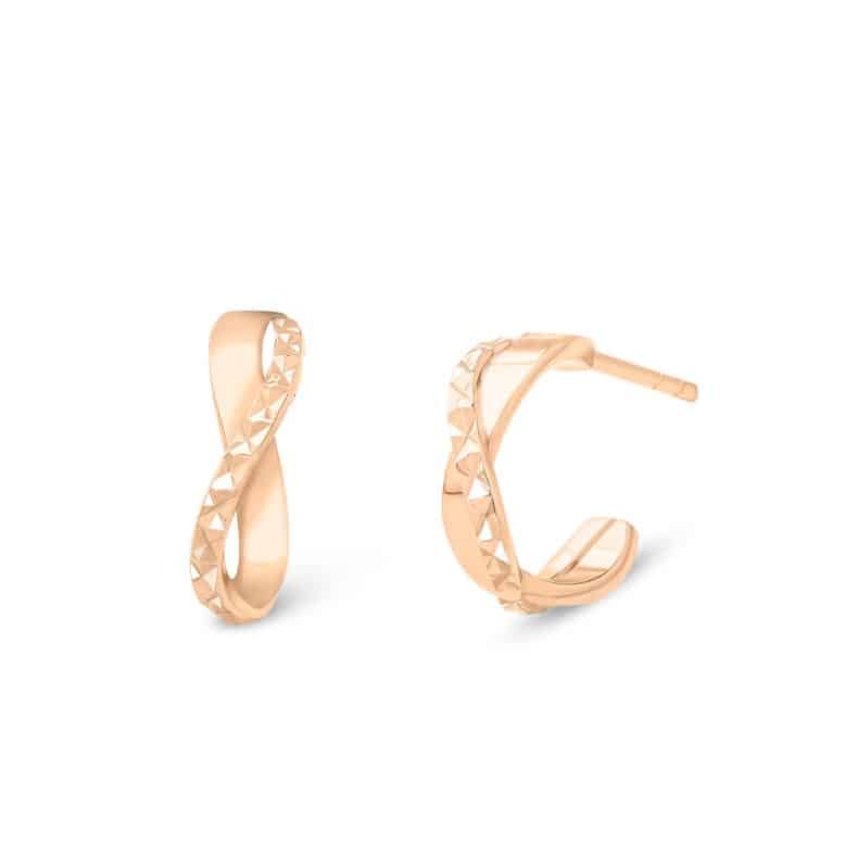 Infinity Hoop Earrings in 18K Rose Gold