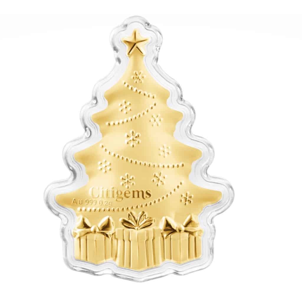 XMAS Tree Gold Coin in 999 Pure Gold
