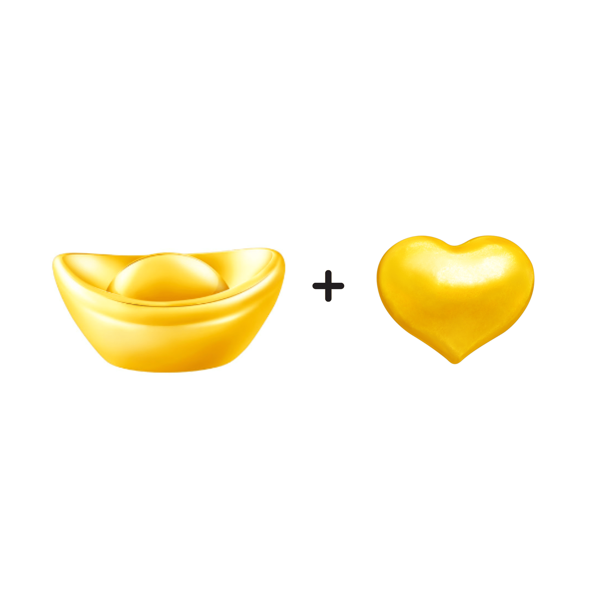 1gm Petite Heart and Ingot (Gold Bean) in 999 Gold [Mix & Match: Bundle of 5 – No Bottle]