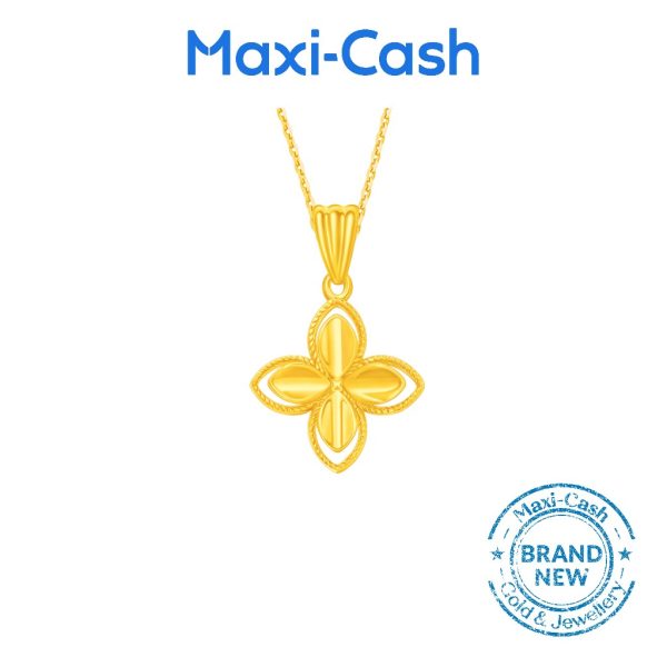 Double Blooms Pendant in 916 Gold
