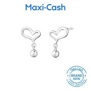 Whimsical Love Orbs Earrings in 18K White Gold
