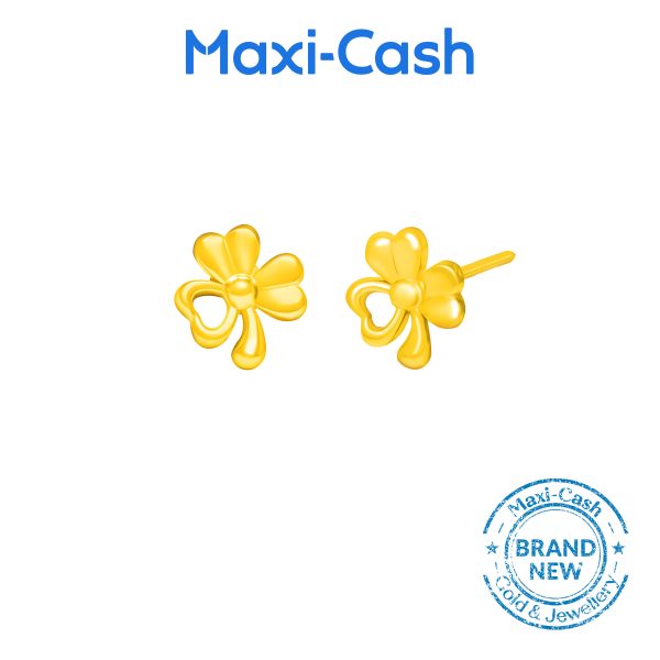Enchanted Clover Earrings in 916 Gold