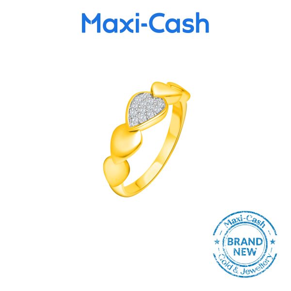 Diamond Trio Cascade Dews Ring in 18K Yellow Gold
