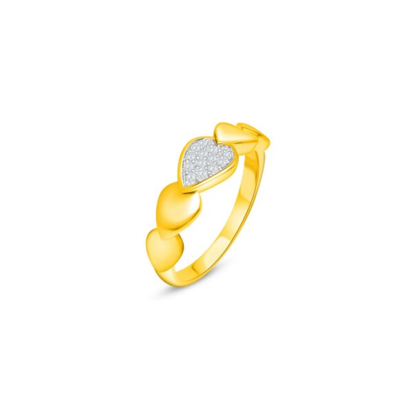 Diamond Trio Cascade Dews Ring in 18K Yellow Gold