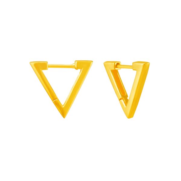 Triangle Chic Earrings in 916 Gold