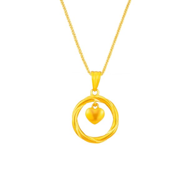 Cradle Heart Pendant in 916 Gold
