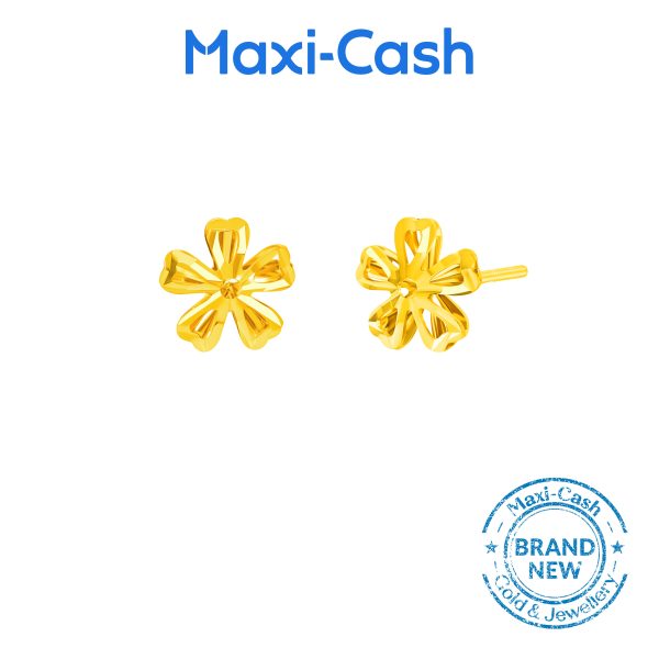 Joyful Daisy Earrings in 916 Gold