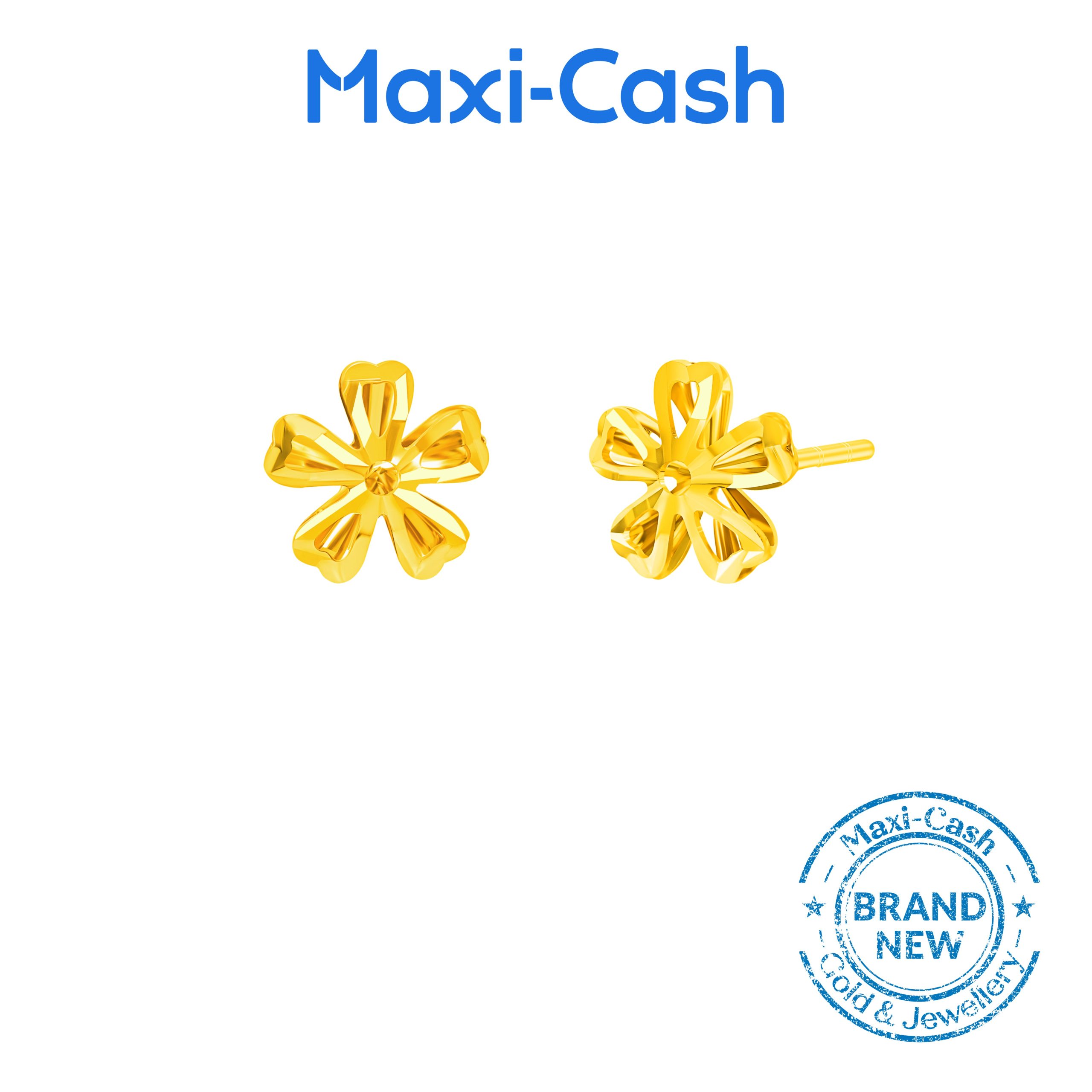 Joyful Daisy Earrings in 916 Gold