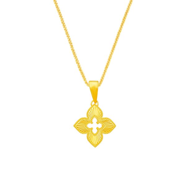 Faceted Bloom Pendant in 916 Gold