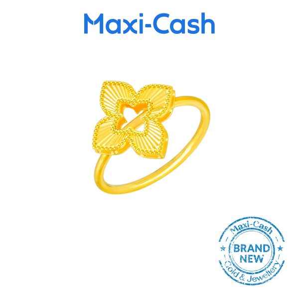 Faceted Bloom Ring in 916 Gold
