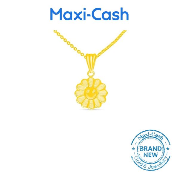Smiley Bloom Pendant in 916 Gold