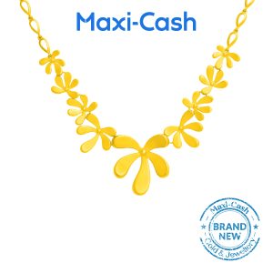 Springleaf Necklace in 916 Gold