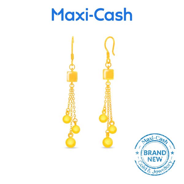 Bauble Joy Earrings in 999 Gold