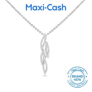 Diamond Dazzling Vines Pendant in 14k White Gold