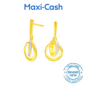 Diamond Eternal Union Earrings in 14K Yellow Gold
