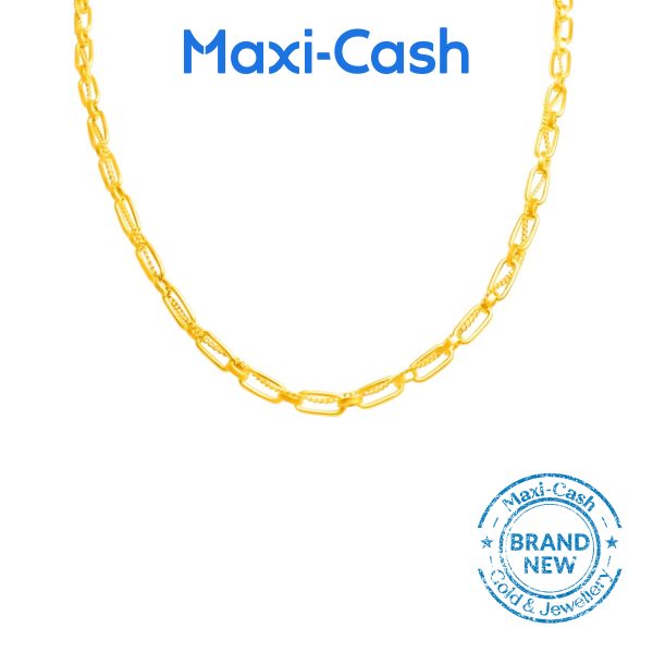 Radiant Twirl Necklace in 916 Gold