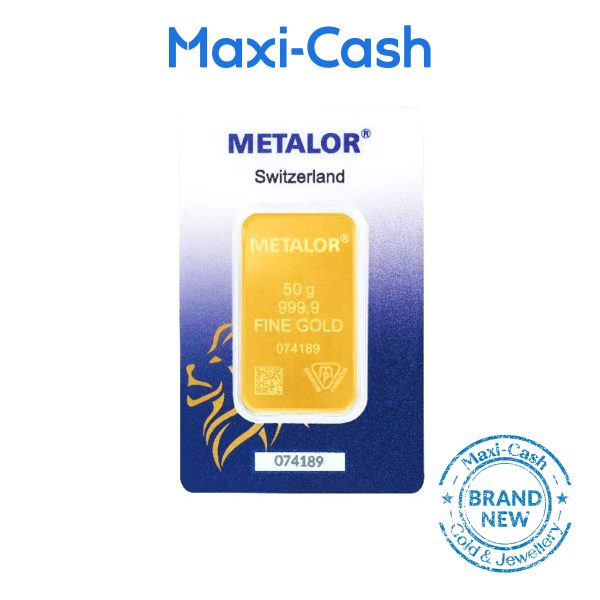 Metalor Switzerland Gold Bar in 999 Gold (50gm)