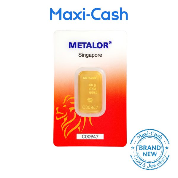 Metalor Singapore Gold Bar in 999 Gold (50gm)