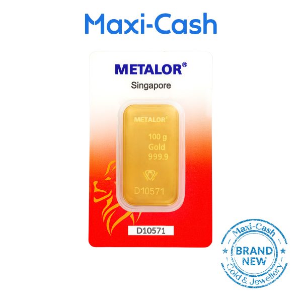 Metalor Singapore Gold Bar in 999 Gold (100gm)