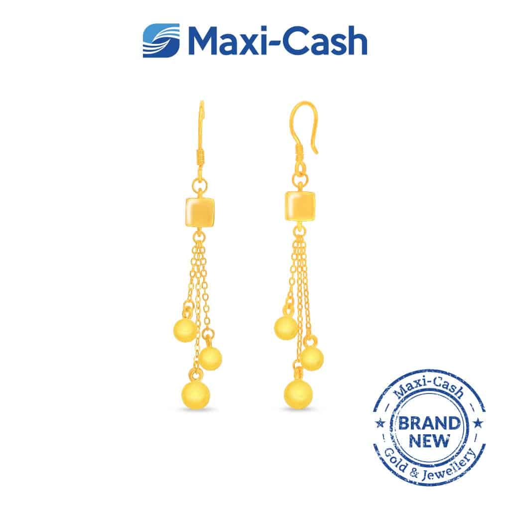 Bauble Joy Earrings in 999 Gold Maxi Cash