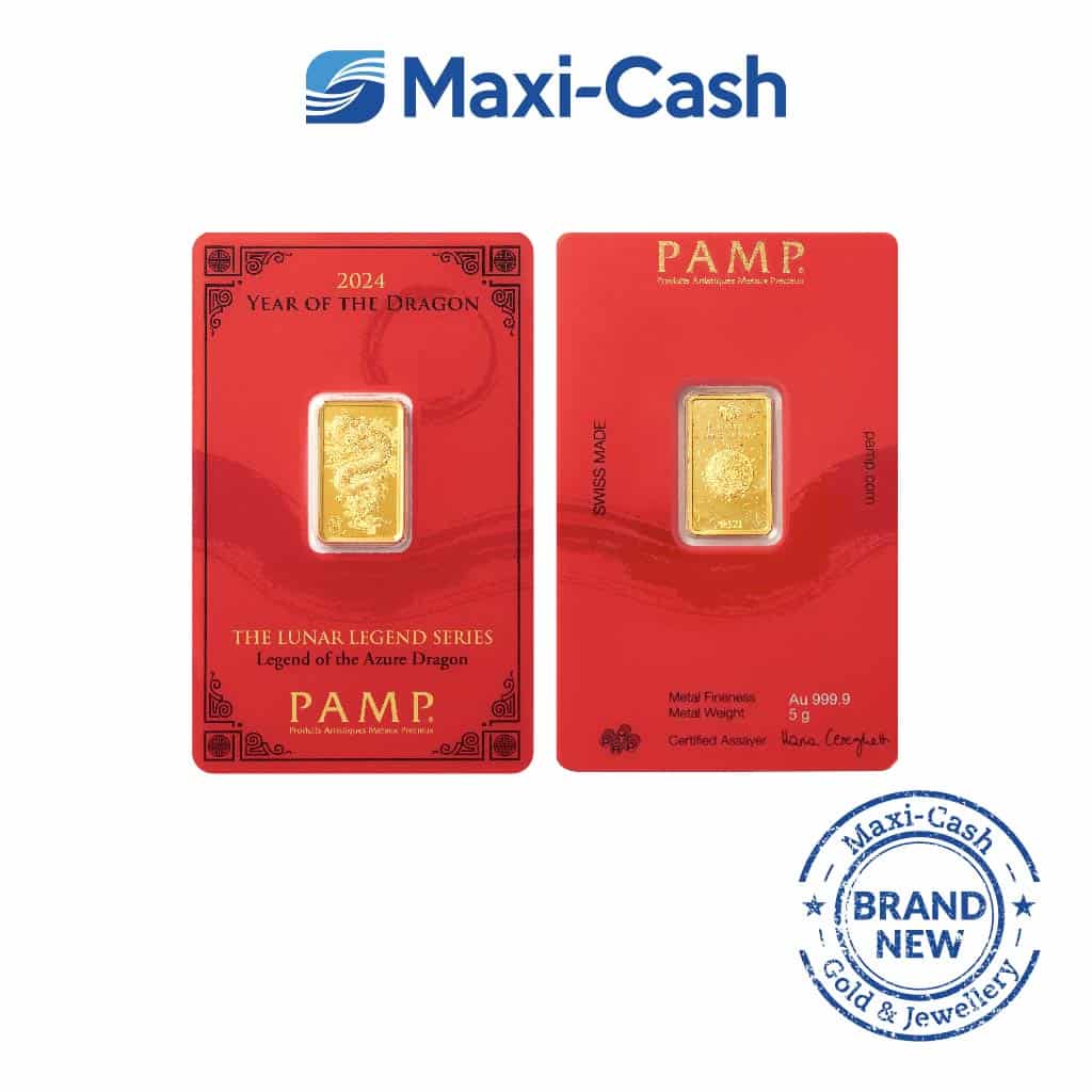Year of the Dragon PAMP Gold Bar in 999 Gold (5gm)