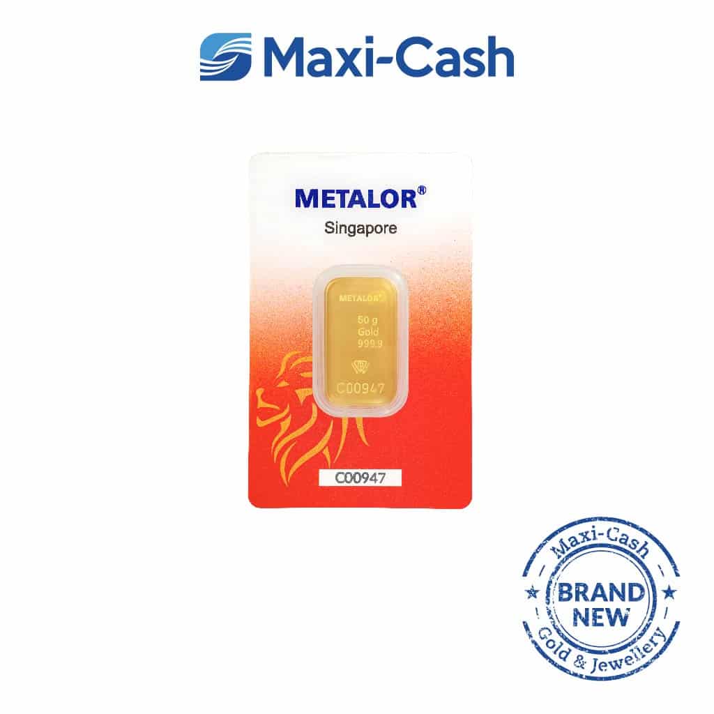 Metalor Singapore Gold Bar in 999 Gold (50GM)