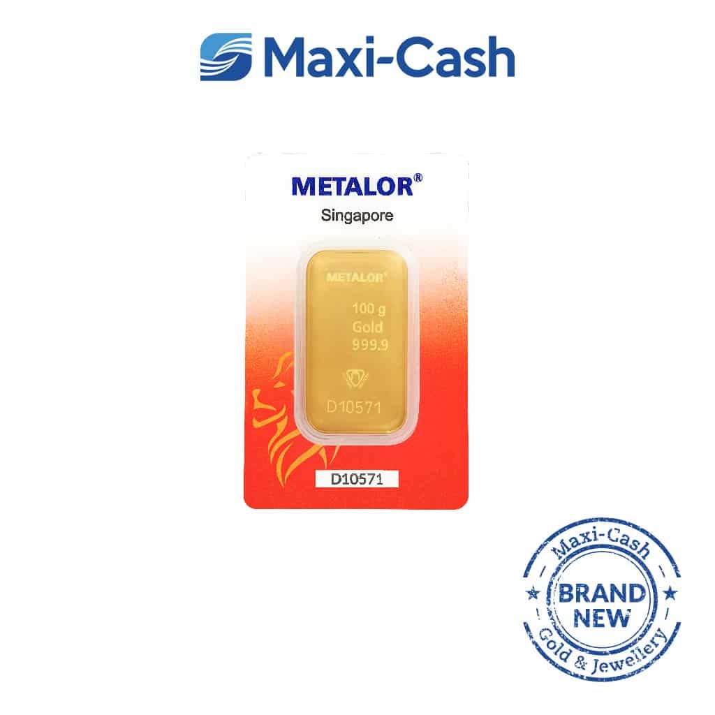 Metalor Singapore Gold Bar in 999 Gold (100GM)