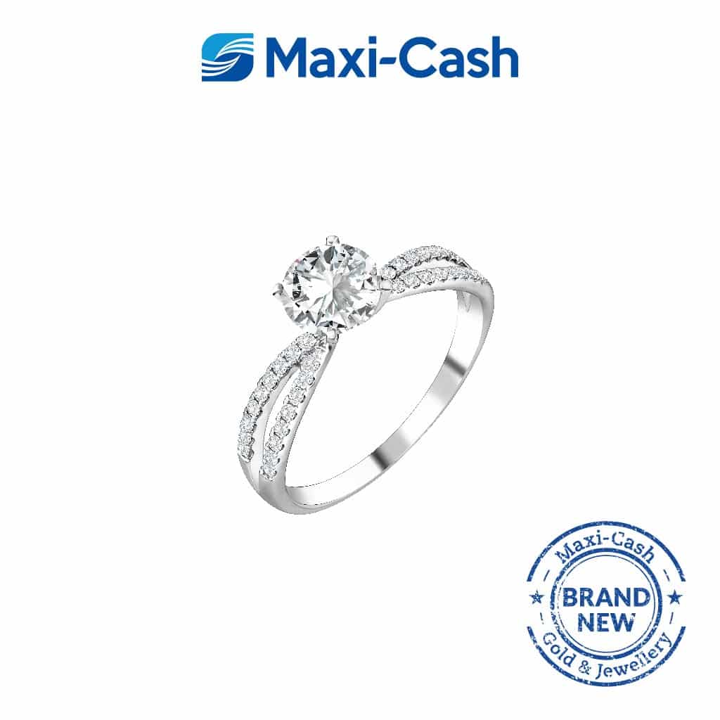 True Carat Diamond Nuevo Demure Ring in 18k White Gold