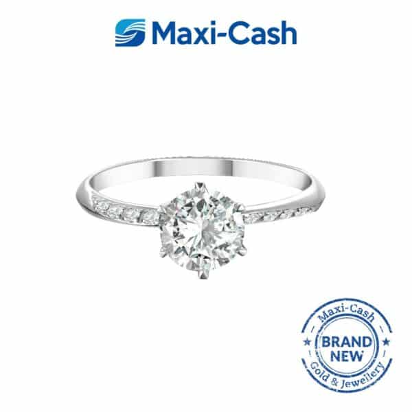 True Carat Diamond Nuevo Glamour Ring in 18k White Gold - Image 2