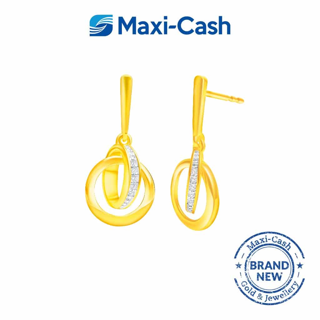 Diamond Eternal Union Earrings in 14k Yellow Gold