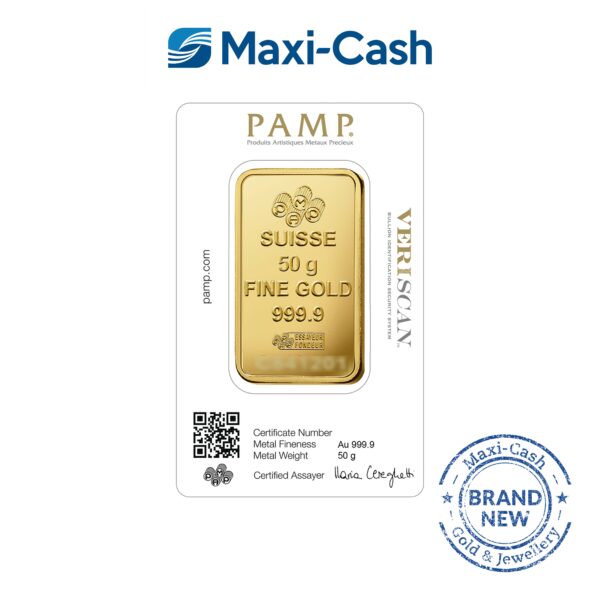PAMP Suisse Lady Fortuna Gold Bar in 999 Gold (50gm) - Image 2