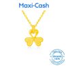 Heart Clover Necklace in 916 Gold