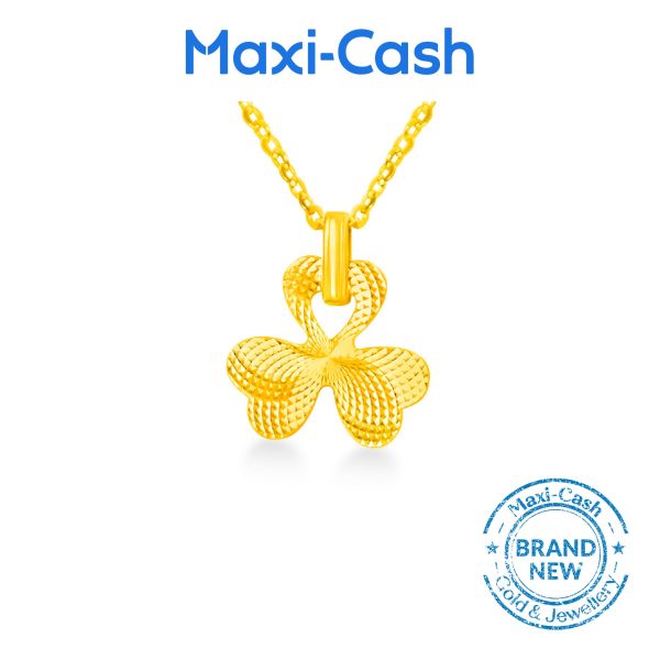 Heart Clover Necklace in 916 Gold - Image 2