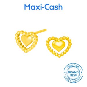 Amore Beads Earrings in 916 Gold