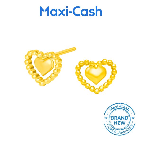 Amore Beads Earrings in 916 Gold