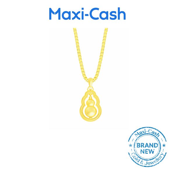 Golden Gourd (Hulu) Pendant in 916 Gold