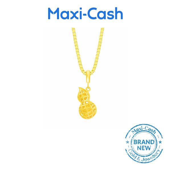 Longevity Peanut Pendant in 916 Gold