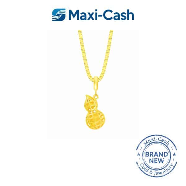 Longevity Peanut Pendant in 916 Gold