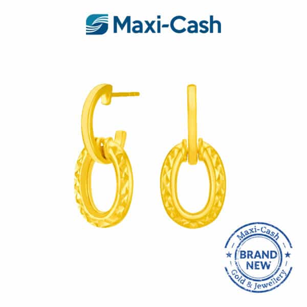 Circlet Infinity Earrings in 916 Gold