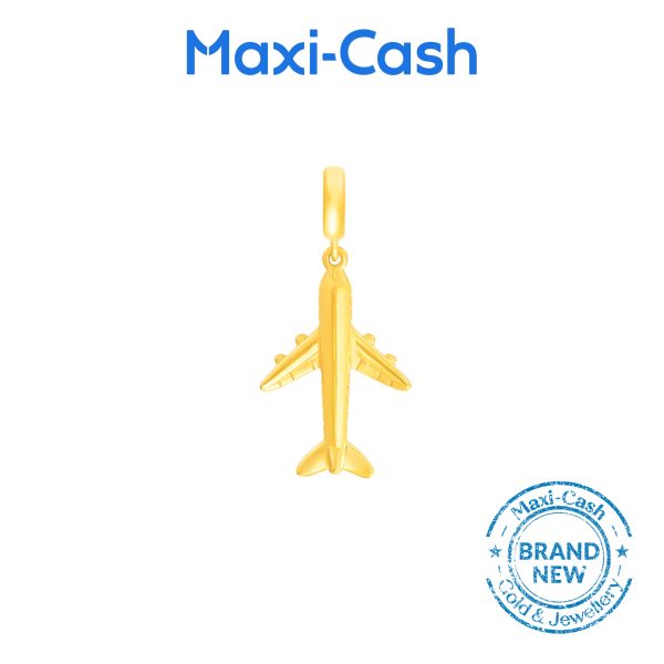 Airplane Fantasi Charm in 916 Gold