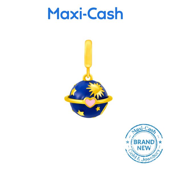 Galaxy Globe Fantasi Charm in 916 Gold