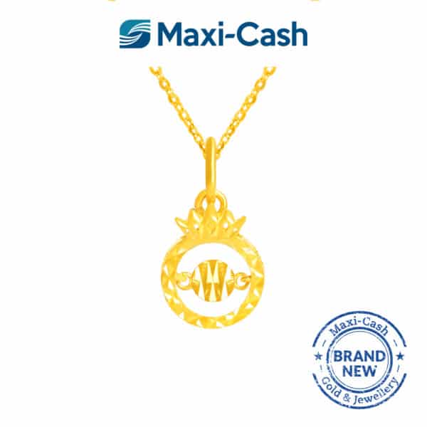 Royal Crown Dancing Pendant in 916 Gold