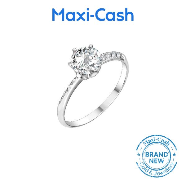 True Carat Diamond Nuevo Glamour Ring in 18k White Gold