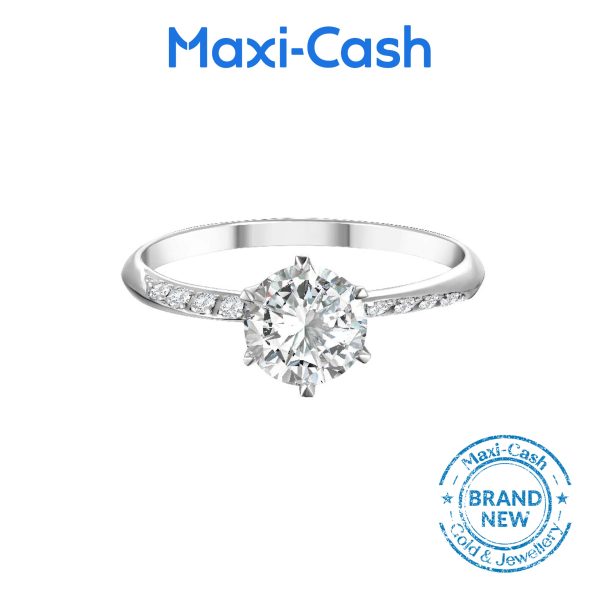 True Carat Diamond Nuevo Glamour Ring in 18k White Gold - Image 2
