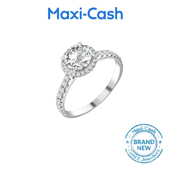 True Carat Diamond Nuevo Radiance Ring in 18k White Gold