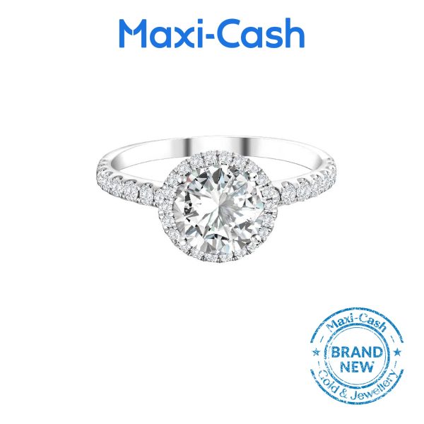 True Carat Diamond Nuevo Radiance Ring in 18k White Gold - Image 2