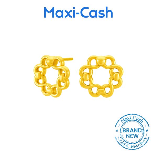 Infinity Knots Earrings in 999 Gold