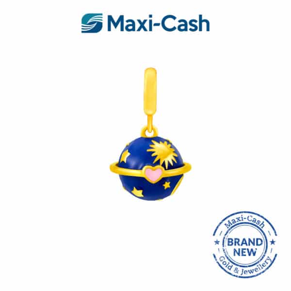 Galaxy Globe Fantasi Charm in 916 Gold